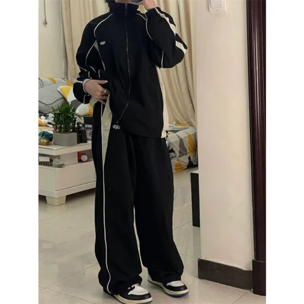 Women Baggy Harajuku Cargo Pants Streetwear Hip Hop Wide Leg Pant Parachute Sweatpants Techwear Joggers Oversized Y2K Trousers - Image 3