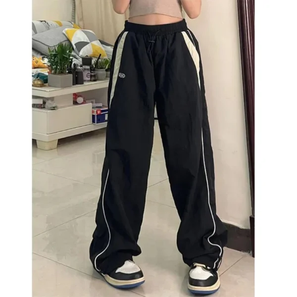 Women Baggy Harajuku Cargo Pants Streetwear Hip Hop Wide Leg Pant Parachute Sweatpants Techwear Joggers Oversized Y2K Trousers - Image 2