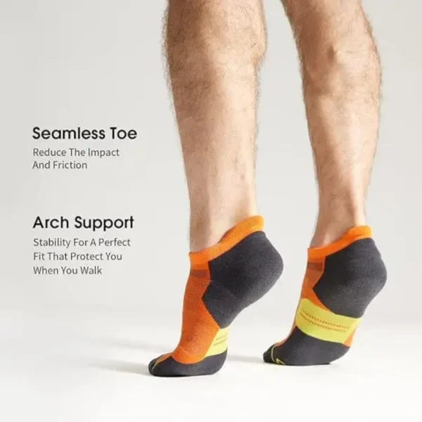 6 pairs of breathable and non slip invisible boat socks for men and women, ankle running socks, outdoor fitness socks - Image 4