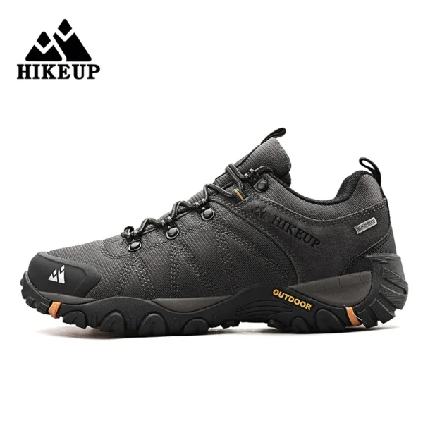 HIKEUP Non-slip Men Hiking Shoes Breathable Outdoor Wear Resistant Splashproof Climbing Men Sneaker Tourism Mountain Shoes - Image 3