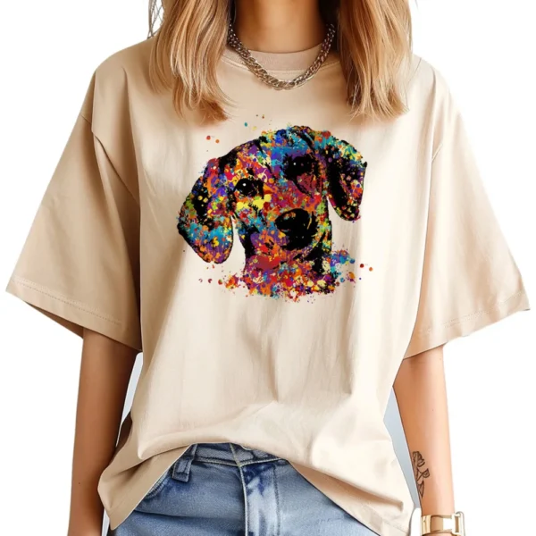 Dachshund t-shirts women funny harajuku top female 2000s clothing - Image 4