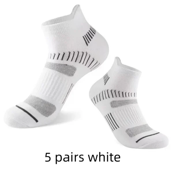 5 Pairs Spring Summer Men Casual Sports Running Socks Protective Ankle Socks Thin Breathable Deodorant Fitness Short Socks Male - Image 4