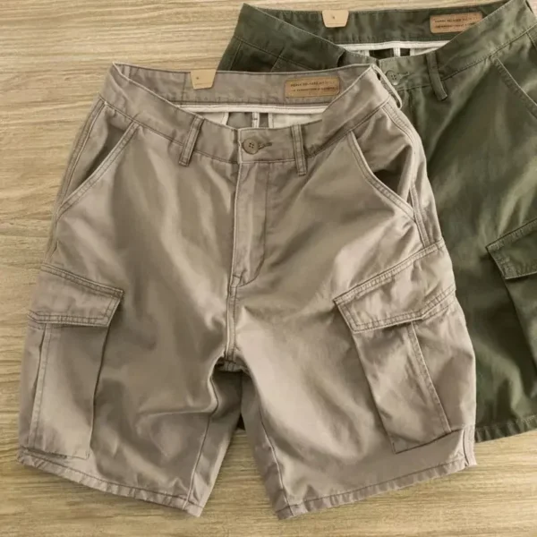 2024 Summer New Cargo Shorts Men Khaki Jogger Multi-Pocket Military Cargo Shorts Men Casual Loose Shorts Male Ropa Hombre