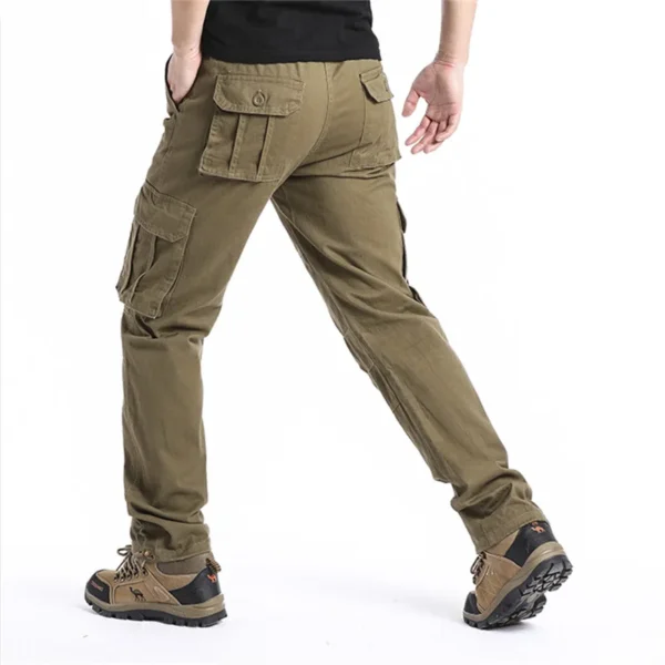 Big Size Men's Casual Sports Pants Stretch Waist Tactical Cargo Pants Man Hiking Pants Joggers Cotton Trousers - Image 3