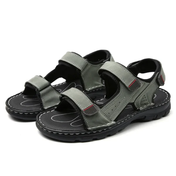 Summer Outdoor Sandals For Men Leather Sandals Plus Size 38-48 Summer Shoes For Men Breathable Sport Beach Sandale Homme - Image 6