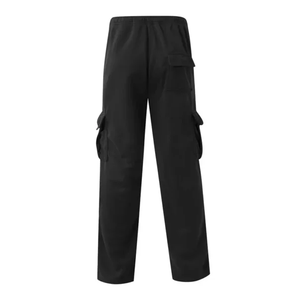 Men’s Loose Cargo Pants Casual Drawstring Elastic Waist Wide Leg Athletic Sweatpants Outdoor Trousers - Image 2