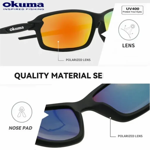 Okuma Polarized Sunglasses UV400 Men's and Women's Protective Outdoor Hunting Fishing Driving Cycling Travel Climbing Sunglasses - Image 6