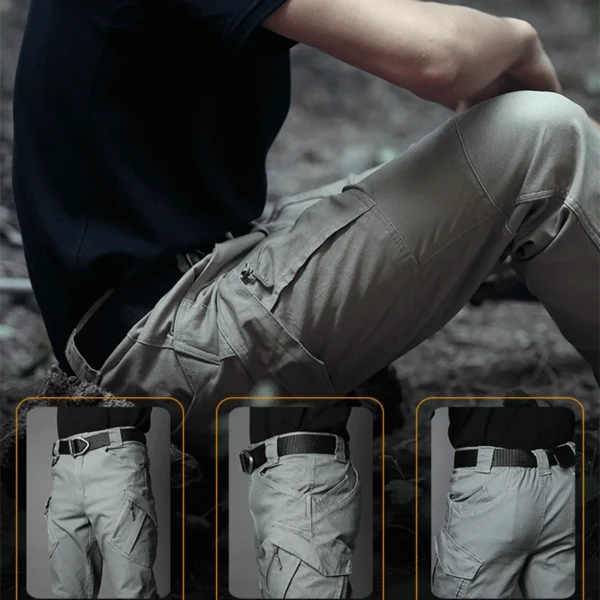 Men City Pants Cargo Trousers Multi-pocket Waterproof Wear-resistant Casual Training Overalls Fat Cargo Quick Dry Pants - Image 3