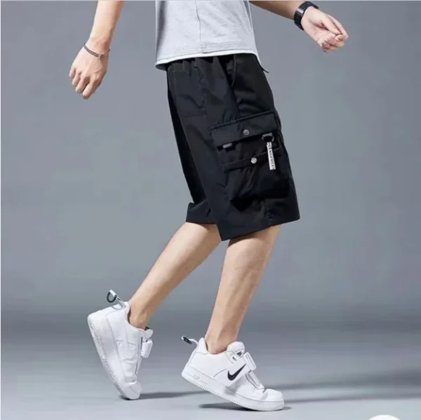 Cargo Shorts Men's fashion summer ins casual casual pants students trend port wind pants - Image 3