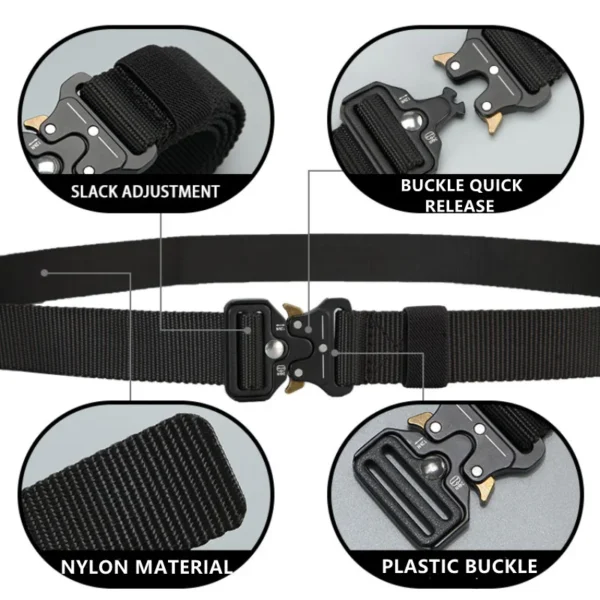 Men's Belt Outdoor Hunting Tactics Belt Multi functional Buckle Nylon Belt High Quality Marine Corps Canvas Belt - Image 4