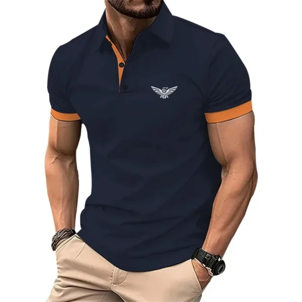 New Polo Shirt Men Summer Men's Shorts Sleeve Polo Men Tee Shirt - Image 2