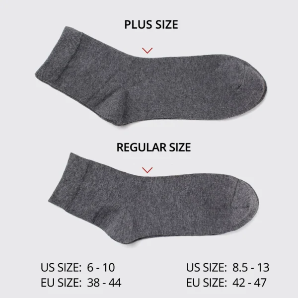 HSS Brand Men's Cotton Socks New Style Black Business Men Socks Soft Breathable Summer Winter for Male Socks Plus Size (6.5-14) - Image 4