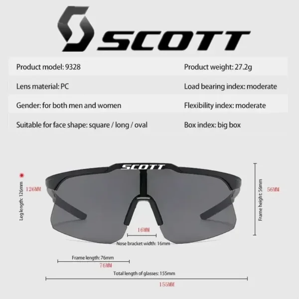 New men's and women's outdoor sports cycling, UV400, bicycle, driving, travel sunglasses can be paired with glasses cloth box - Image 4