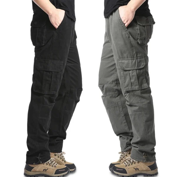 Big Size Men's Casual Sports Pants Stretch Waist Tactical Cargo Pants Man Hiking Pants Joggers Cotton Trousers - Image 6