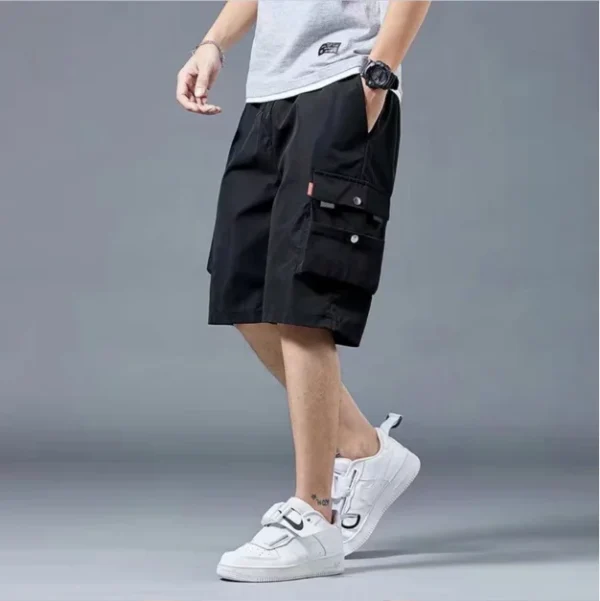 Cargo Shorts Men's fashion summer ins casual casual pants students trend port wind pants - Image 2