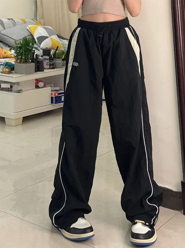 Y2k Wide Leg Cargo Pants Women Casual Loose Drawstring Trousers Streetwear Hip Hop Sweatpants 2024 Female Vintage Baggy Joggers - Image 4