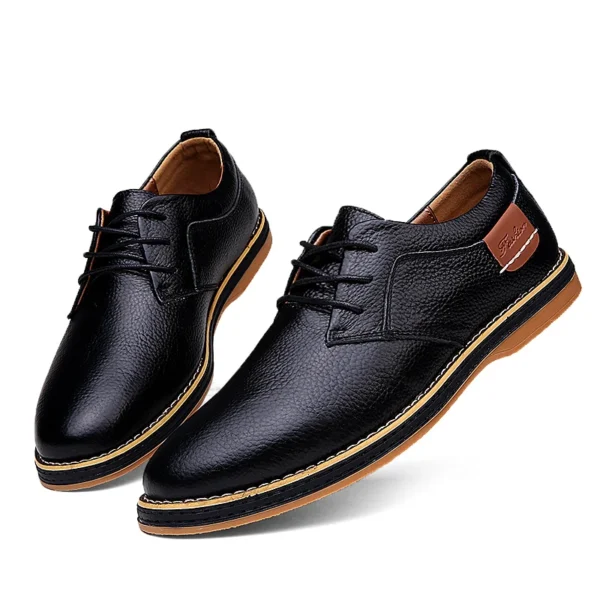 Men Oxfords Genuine Leather Dress Shoes Brogue Lace Up Italian Mens Casual Shoes Luxury Brand Moccasins Loafers Plus Size 38-48 - Image 2