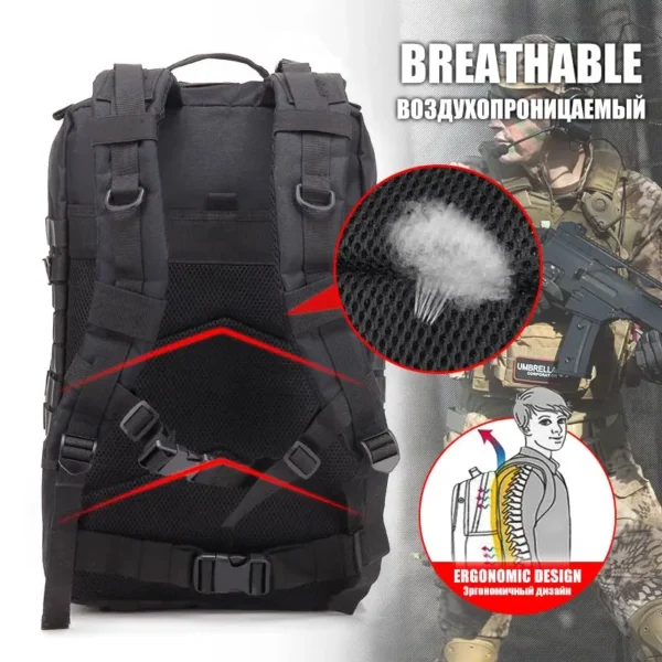 50L/25L Tactical Backpack Men's Travel Large Capacity Rucksacks Men Waterproof Outdoor Sports Multi-functional Bags - Image 4