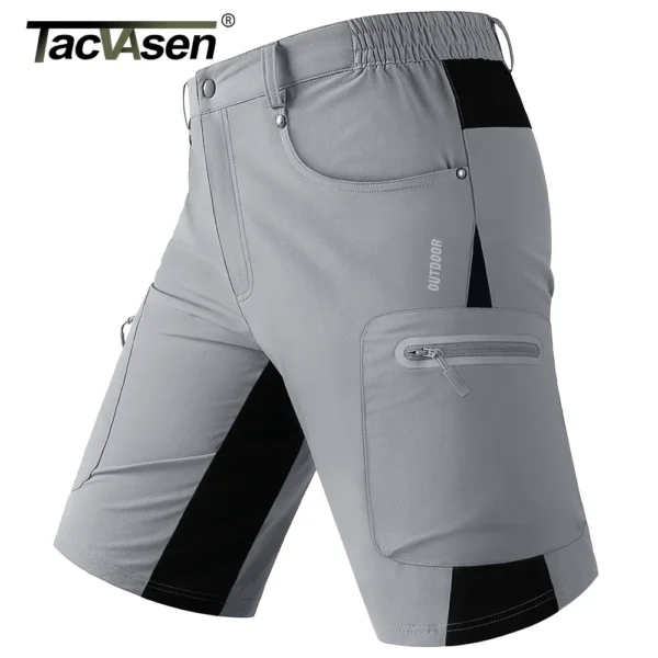 TACVASEN Quick Dry Cargo Shorts Mens Lightweight Work Cargo Shorts Multi Pockets Waterproof Outdoor Hiking Fishing Shorts Male