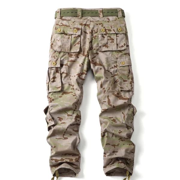 AKARMY Camo Cargo Pants Outdoor Multi-pocket Ripstop Tactical Camouflage Joggers Outdoor Pure Cotton Camouflage Pants - Image 2