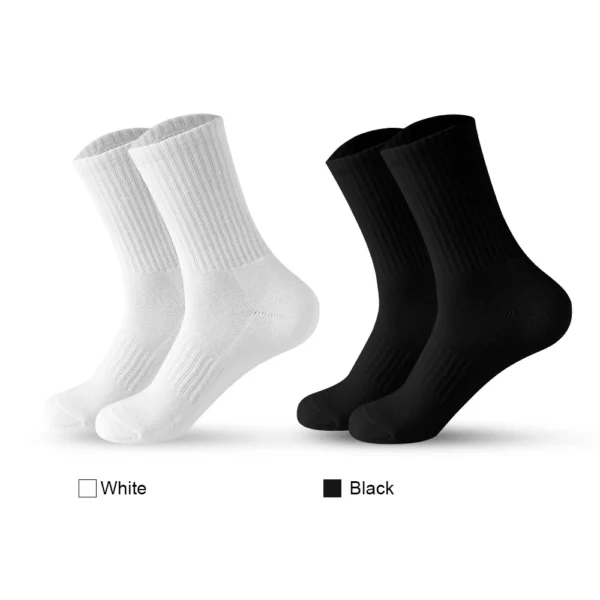 5Pairs Brand Men Cotton Socks New Style White Socks Men Soft Breathable Sports Long socks Summer Winter for Male Socks Plus Size - Image 2