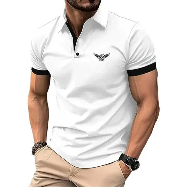 New Polo Shirt Men Summer Men's Shorts Sleeve Polo Men Tee Shirt - Image 4