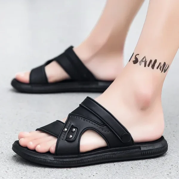 2024 Adult Leather Men's Sandals Original Brand Shoes Summer Shoes Outdoor Sandals Trend Comfortable Men's Sandals Trend - Image 2