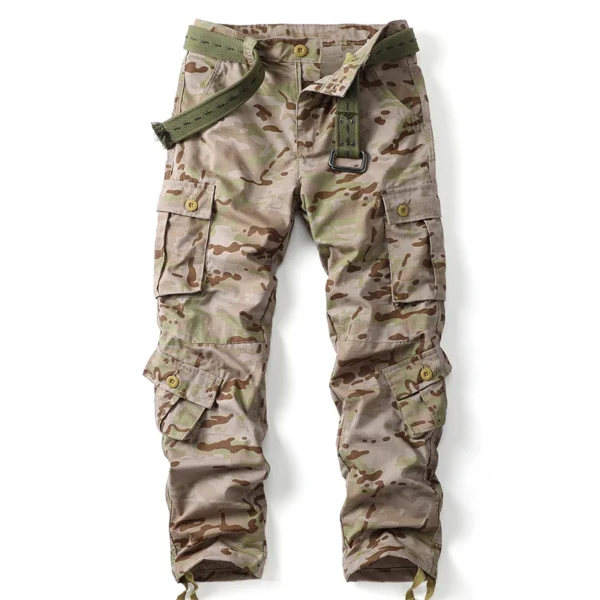 AKARMY Camo Cargo Pants Outdoor Multi-pocket Ripstop Tactical Camouflage Joggers Outdoor Pure Cotton Camouflage Pants