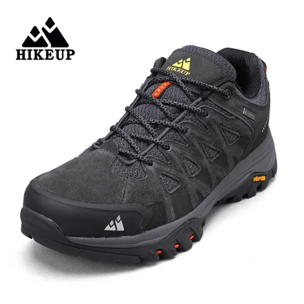 HIKEUP New Arrival Mens Hiking Shoes Breathable Lace Up Trekking Male Cushioning Outdoor Climbing Tourism Sneakers for Men - Image 6