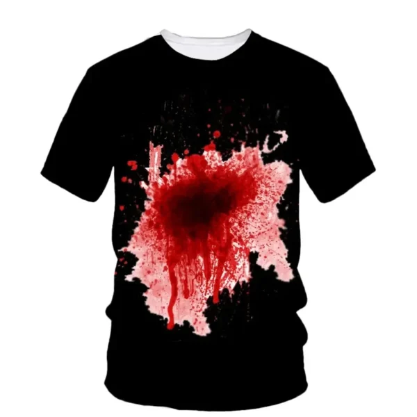 Halloween T-Shirts Horror Bloody 3D Print Men Women O-Neck Short Sleeve T Shirt Oversized Harajuku Y2k Tees Tops Kids Clothing - Image 6