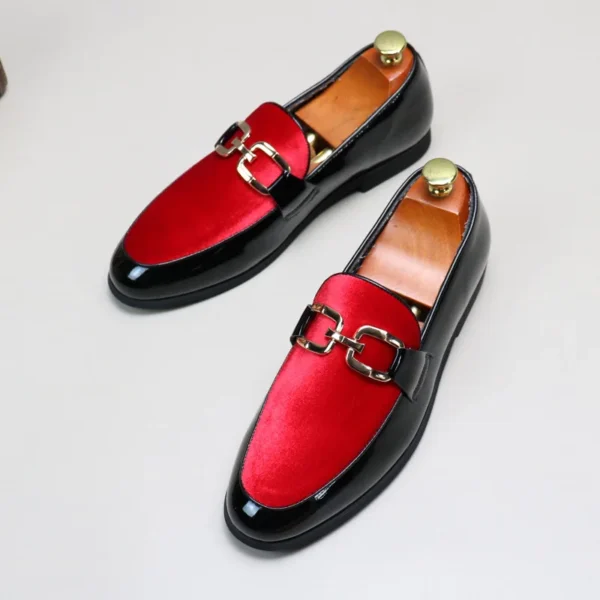 Men's Fashion Patchwork Chain Party Wedding Loafers Moccasins Men Casual Leather Shoes Mens Light Comfortable Driving Flats - Image 4