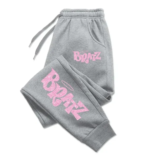 Bratz Pink Printing Sweatpants Woman Casual Pocket Drawstring Pants Baggy Gym Jogger Tracksuit Sweat Trouser Couple Clothes - Image 6