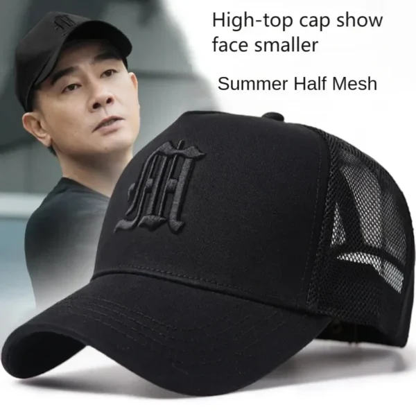 Big Head Plus Size Men's Hat Baseball Cap for Male 2024 Winter Sports Hat Hip Hop Breathable Mesh Trucker Hat Hard Structure - Image 3