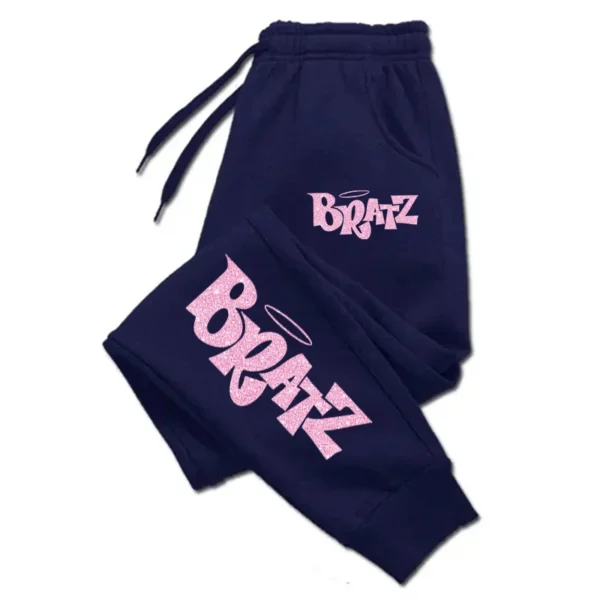 Bratz Pink Printing Sweatpants Woman Casual Pocket Drawstring Pants Baggy Gym Jogger Tracksuit Sweat Trouser Couple Clothes - Image 3