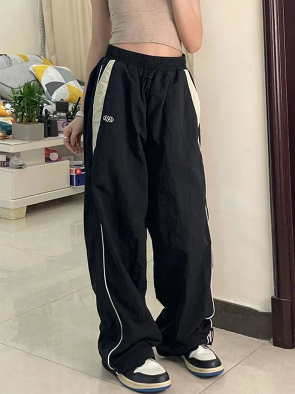 Y2k Wide Leg Cargo Pants Women Casual Loose Drawstring Trousers Streetwear Hip Hop Sweatpants 2024 Female Vintage Baggy Joggers - Image 5