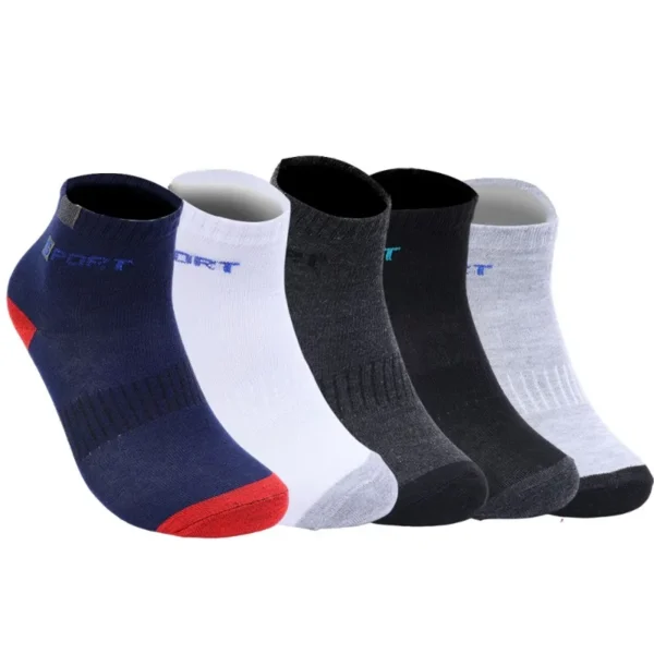 Cotton Sock for Men Sport Breathable Soft Letter Fashion Sneakers High Elastic Middle Tube Stocking Towel Sox Summer Running - Image 3