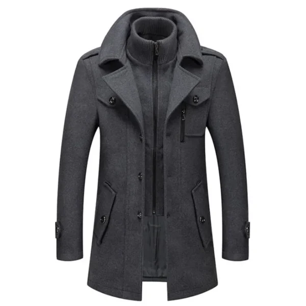 Men's Jackets Winter Autumn Long Windproof Coat Fashion Business Casual Thick Slim Fit Jacket Streetwear Male Overcoat 4XL - Image 2