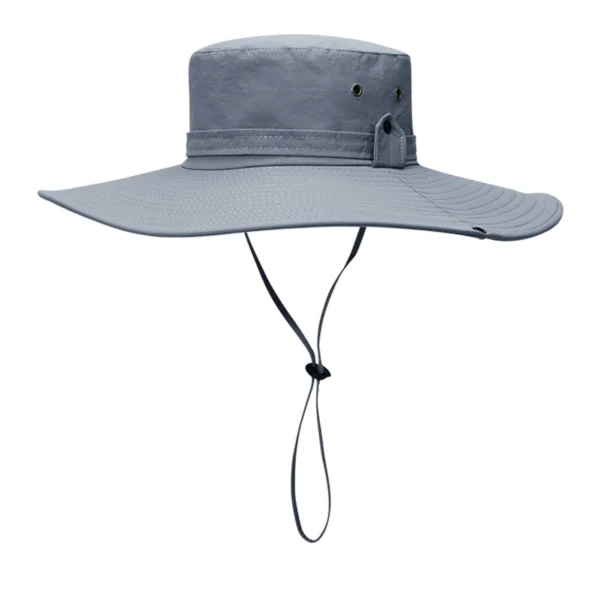 Sun Hat Wide Brim UV Protection Foldable Bucket Hat for Fishing Hiking Camping 12CM Brim - Image 2