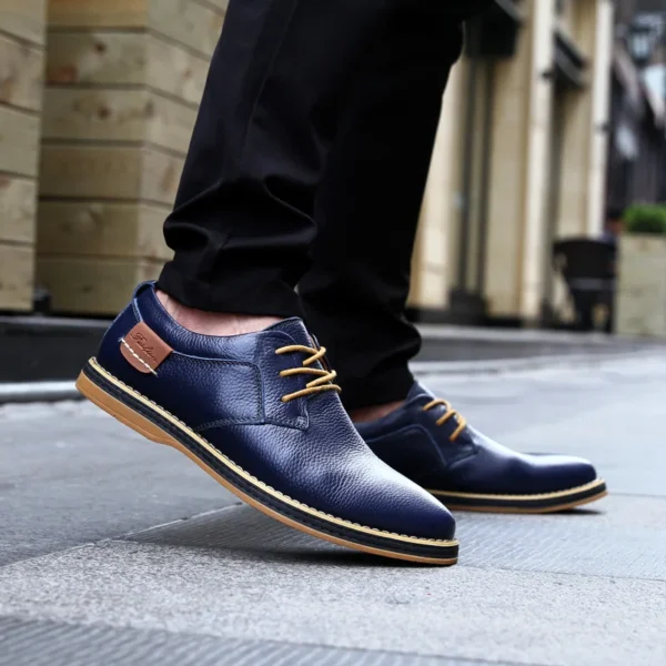 Men Oxfords Genuine Leather Dress Shoes Brogue Lace Up Italian Mens Casual Shoes Luxury Brand Moccasins Loafers Plus Size 38-48 - Image 6