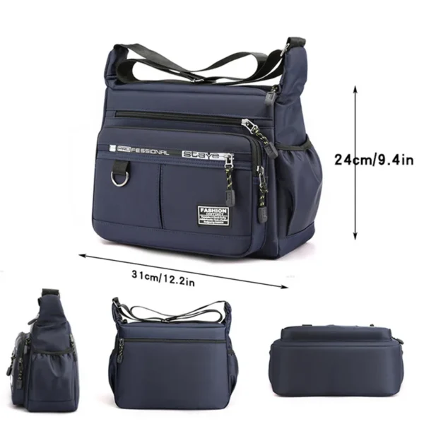 1Pcs Crossbody Shoulder Bags Men's Messenger Bag Men Small Sling Pack For Work Waterproof Oxford Packs Satchel Purse - Image 6