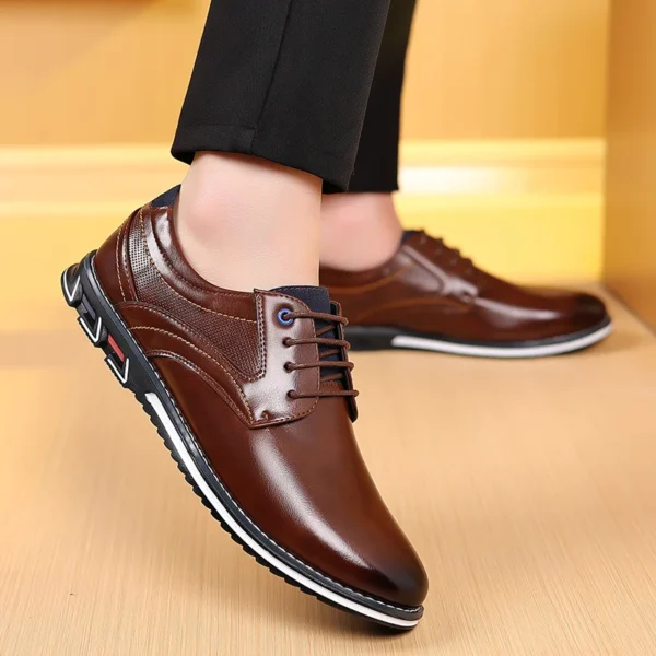 Men Wedding party shoes lace up oxfords Leather Business Men Dress Casual Youth British Style Spring autumn Shoes big size 48 - Image 4