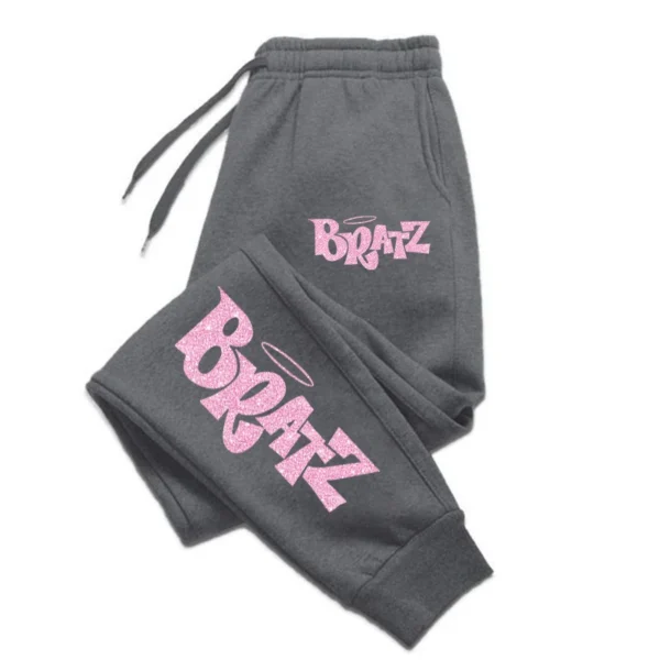 Bratz Pink Printing Sweatpants Woman Casual Pocket Drawstring Pants Baggy Gym Jogger Tracksuit Sweat Trouser Couple Clothes - Image 2