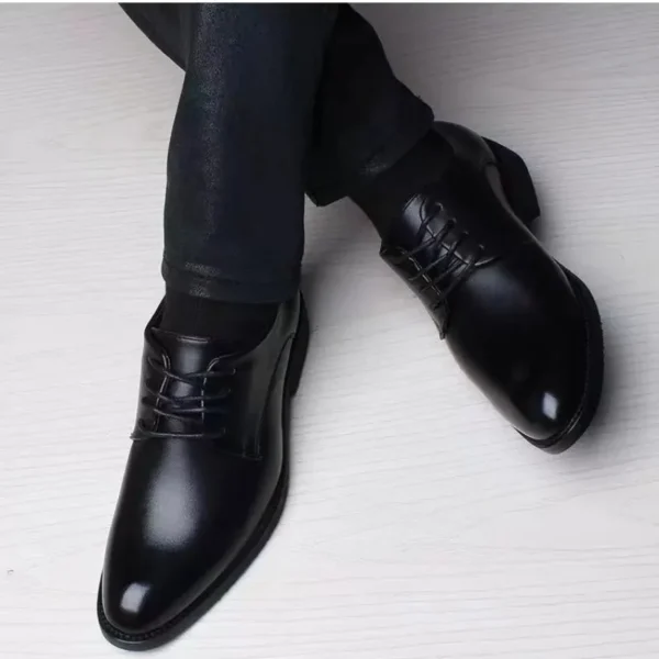 Spring and Autumn British Casual Business Formal Leather Shoes Men Shoes Heightening Single Shoes Shoes Casual Shoes Suit - Image 3