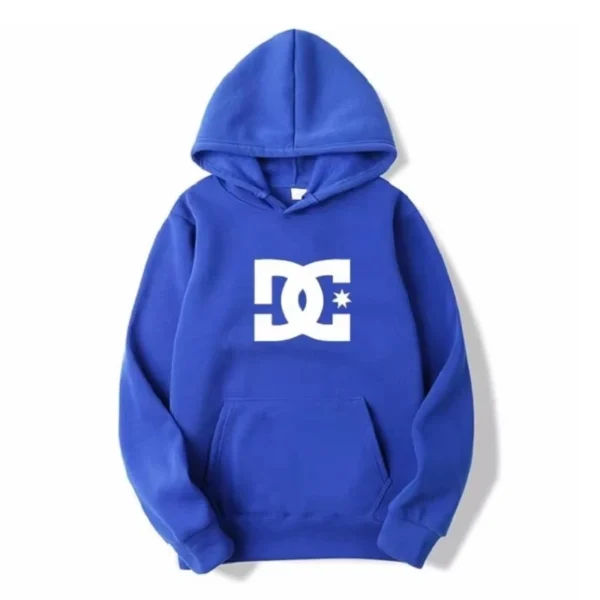 DC Letter Men's Hoodie Men's and Women's Fashion Simple Long Sleeve Sweatshirt Autumn and Winter Street Trend Large Gym Hoodie - Image 4