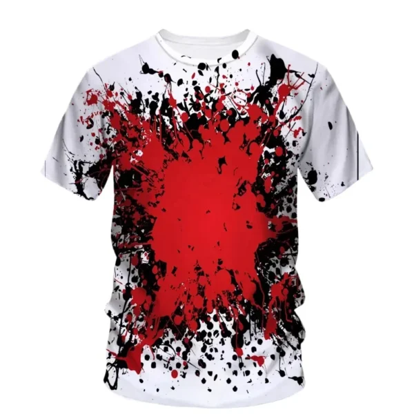 Halloween T-Shirts Horror Bloody 3D Print Men Women O-Neck Short Sleeve T Shirt Oversized Harajuku Y2k Tees Tops Kids Clothing - Image 5