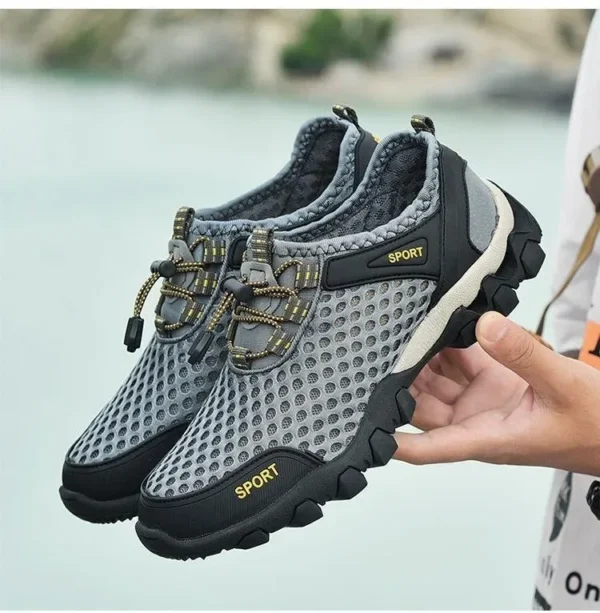 Summer Men's Mesh Sports Shoes Fashion Mountaineering Breathable Lightweight Anti Slip Shoes Outdoor Travel Running Casual Shoes - Image 3