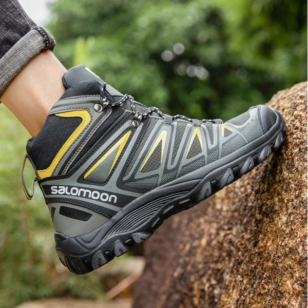 Outdoor Men Climbing Hiking Shoes Lightweight Anti Slip Waterproof Mens Boots Comfortable Hunting Trekking Camping Shoes Size 48 - Image 4