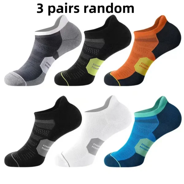 6 pairs of breathable and non slip invisible boat socks for men and women, ankle running socks, outdoor fitness socks - Image 2