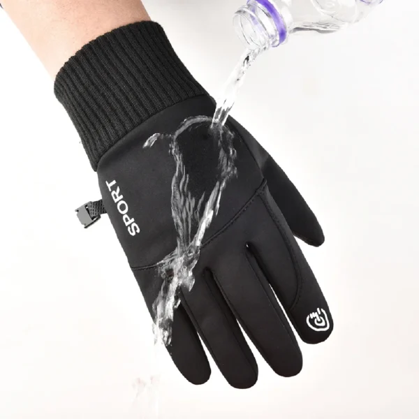 Winter Waterproof Women's Gloves Touchscreen Windproof Sports Fishing Driving Motorcycle Ski Non-slip Warm Cycling Men Gloves - Image 2