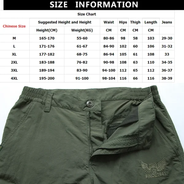 Summer Casual Lightweight Army Military Long Trousers Male Waterproof Quick Dry Cargo Camping Overalls Tactical Pants Breathable - Image 4